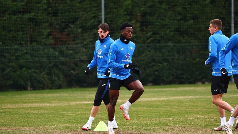 sulemana-during training session ahead of the UCL match between Atalanta and Club Brugge_0014