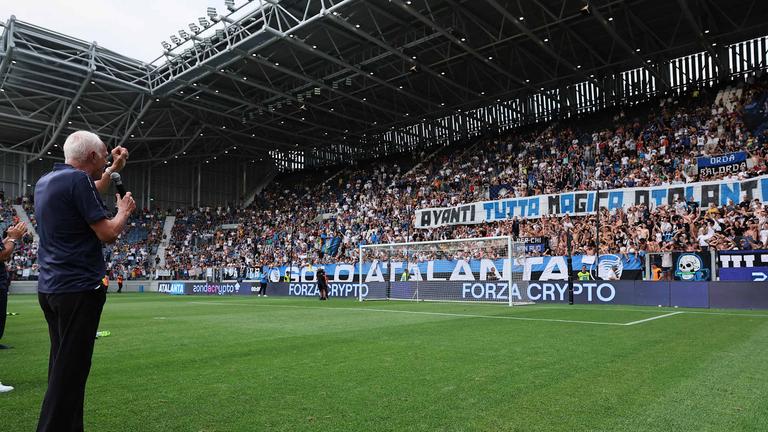 Allenamento allo stadio di Bergamo-antonio percassi