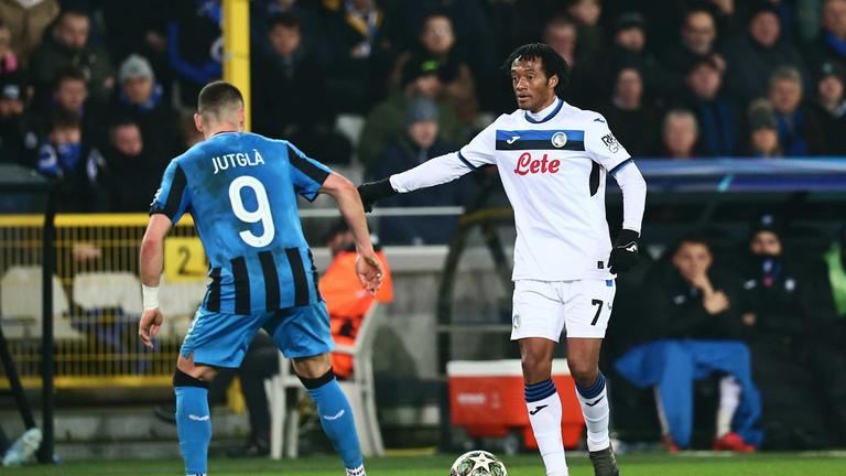 cuadrado-Club Brugges - Atalanta UCL knockout phase play-offs 1st leg_0038