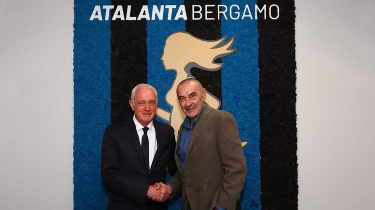Atalanta - Maurizio Sarri e Antonio Percassi