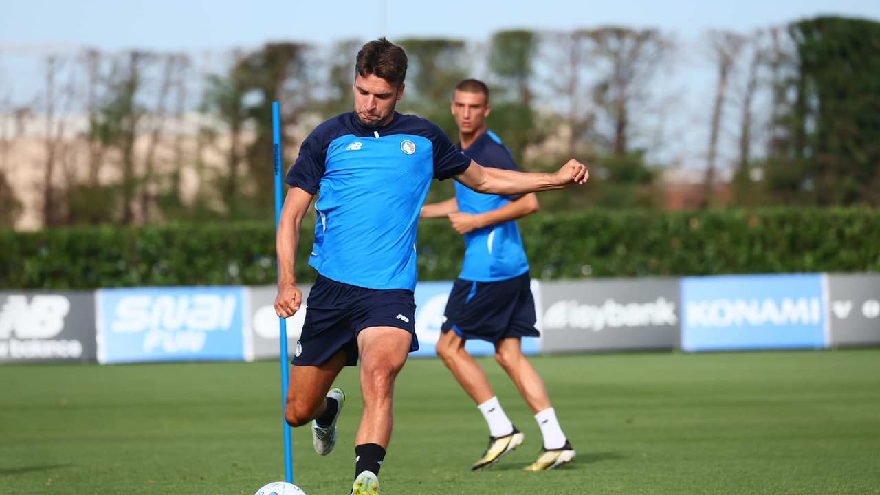 Nerazzurri at work at the Centro Bortolotti