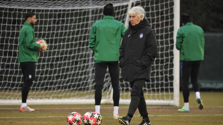 gasperini-during MD-1 UCL training Atalanta vs Sturm Graz_0043