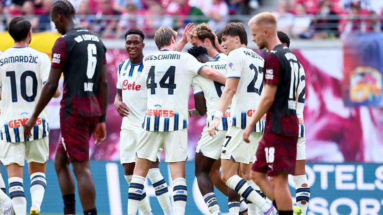 RB Leipzig-Atalanta friendly match 2025/26: esultanza al gol di Bernasconi