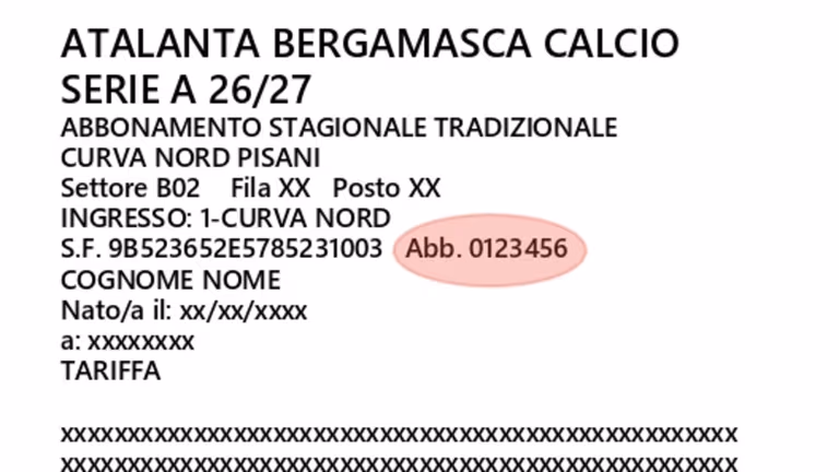 Demo Abbonamento Tradizionale sample 26/27