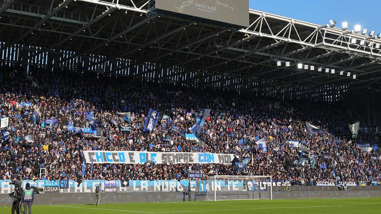 striscione per pisani-Serie A Enilive 2024-25 giornata 25 Atalanta-Cagliari_0002