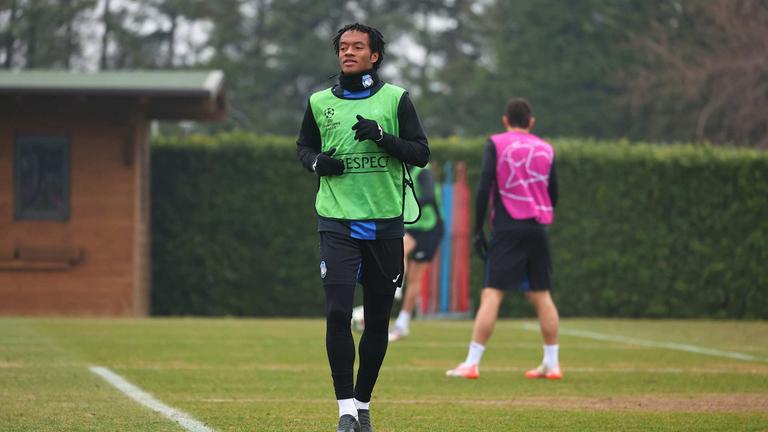 cuadrado-during training session ahead of the match Club Brugges - Atalanta UCL knockout phase play-offs 1st leg_0050