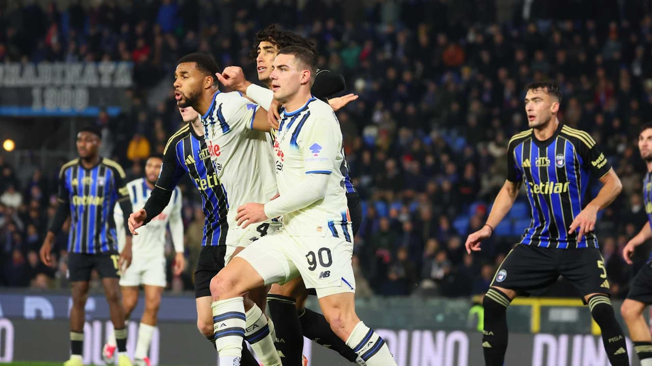 Another point for Atalanta: the game at Pisa ends 1-1