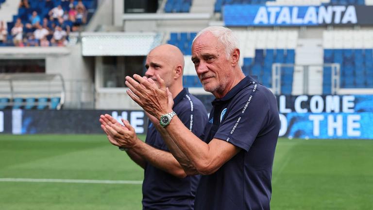 Allenamento allo stadio di Bergamo-antonio percassi
