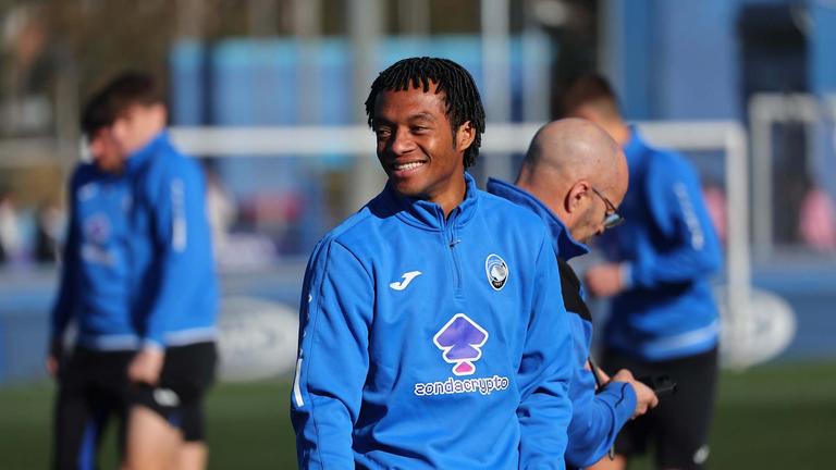 cuadrado-during training session ahead of the UCL match between FC Barcelona - Atalanta_0171