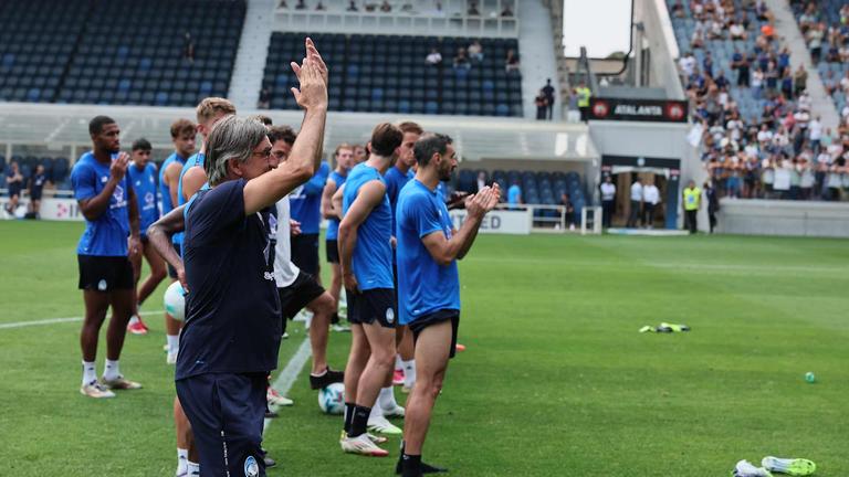 Allenamento allo stadio di Bergamo-juric ivan