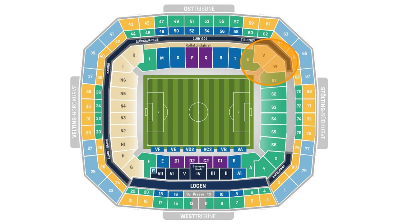 Mappa Stadio Veltins-Arena