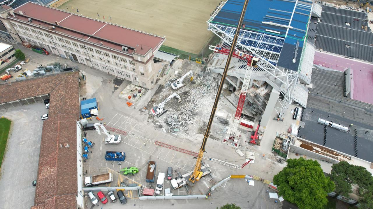 Gewiss Stadium: winding up the demolition of the Distinti Sud stand