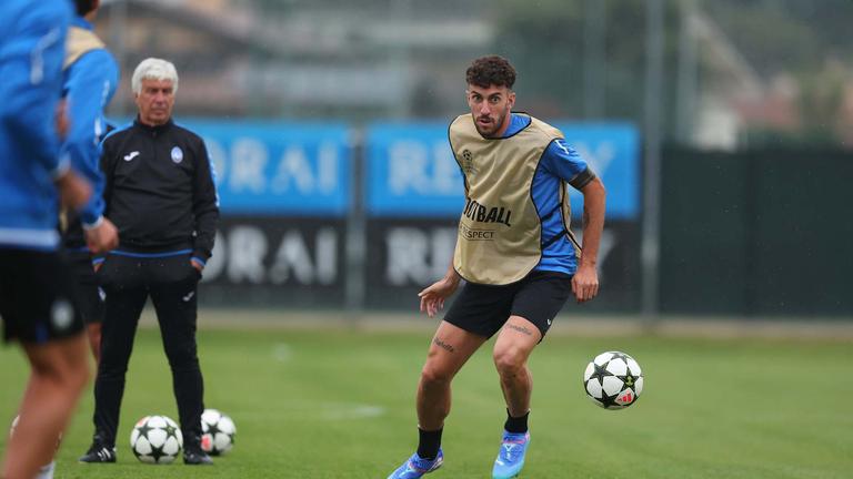 ruggeri-during MD-1 UCL training  Atalanta vs Arsenal_0037