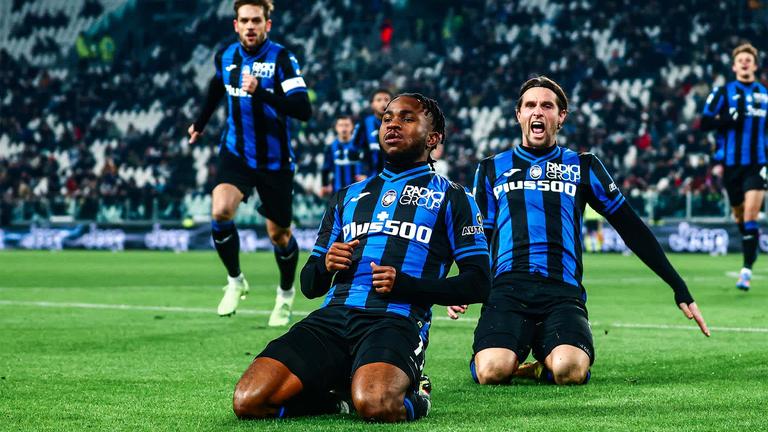 Lookman esulta dopo la rete alla Juventus