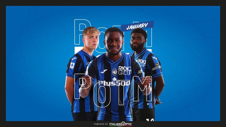 POTM gennaio Lookman, Højlund, Boga