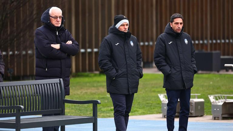 antonio percassi luca percassi e d_amico-during training session ahead of the UCL match between Atalanta and Club Brugge_0040