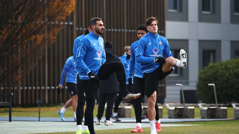 zaniolo zappacosta-during MD-1 UCL training Atalanta vs Real Madrid_0005