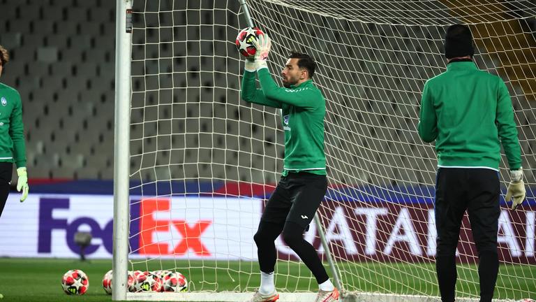 rui patricio-during training session ahead of the UCL match between FC Barcelona - Atalanta_0106