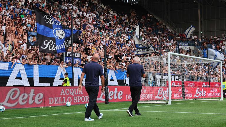 Allenamento allo stadio di Bergamo-antonio percassi e luca percassi