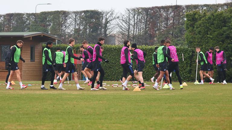 gruppo-during training session ahead of the match Club Brugges - Atalanta UCL knockout phase play-offs 1st leg_0026