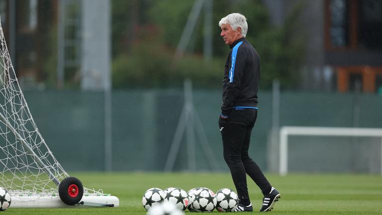 gasperini-during MD-1 UCL training  Atalanta vs Arsenal_0022