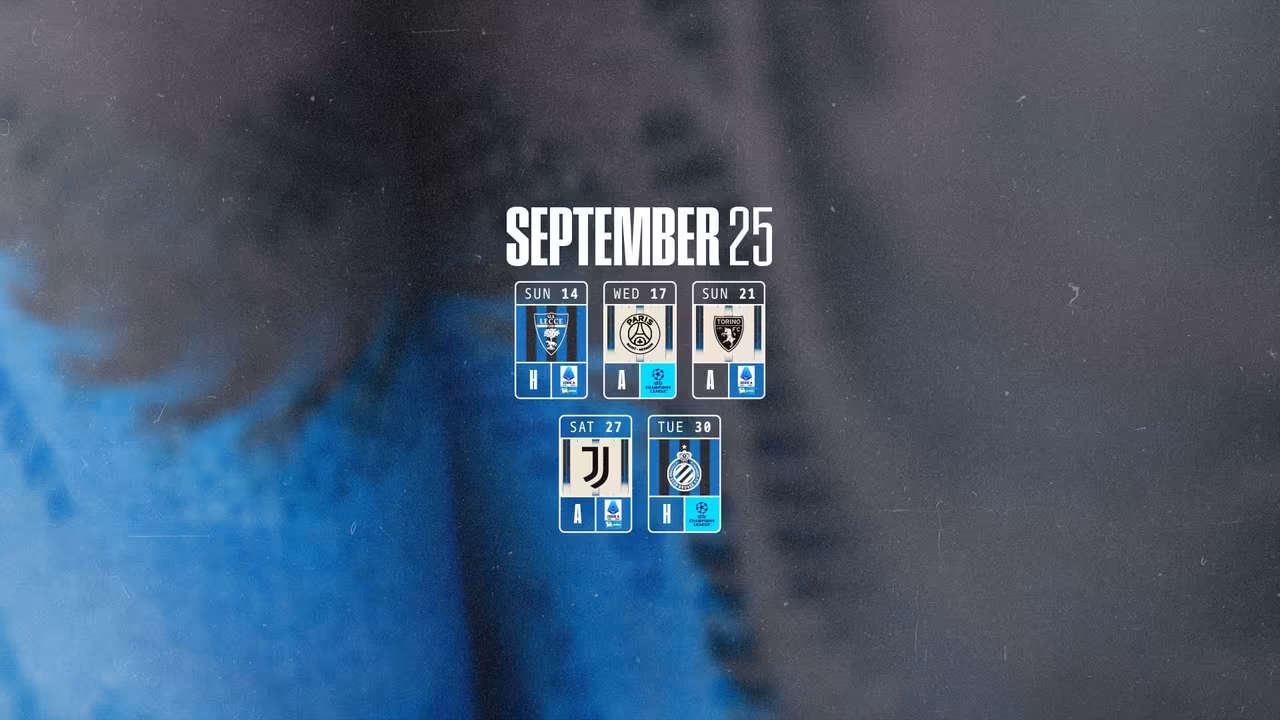 Our monthly schedule, September