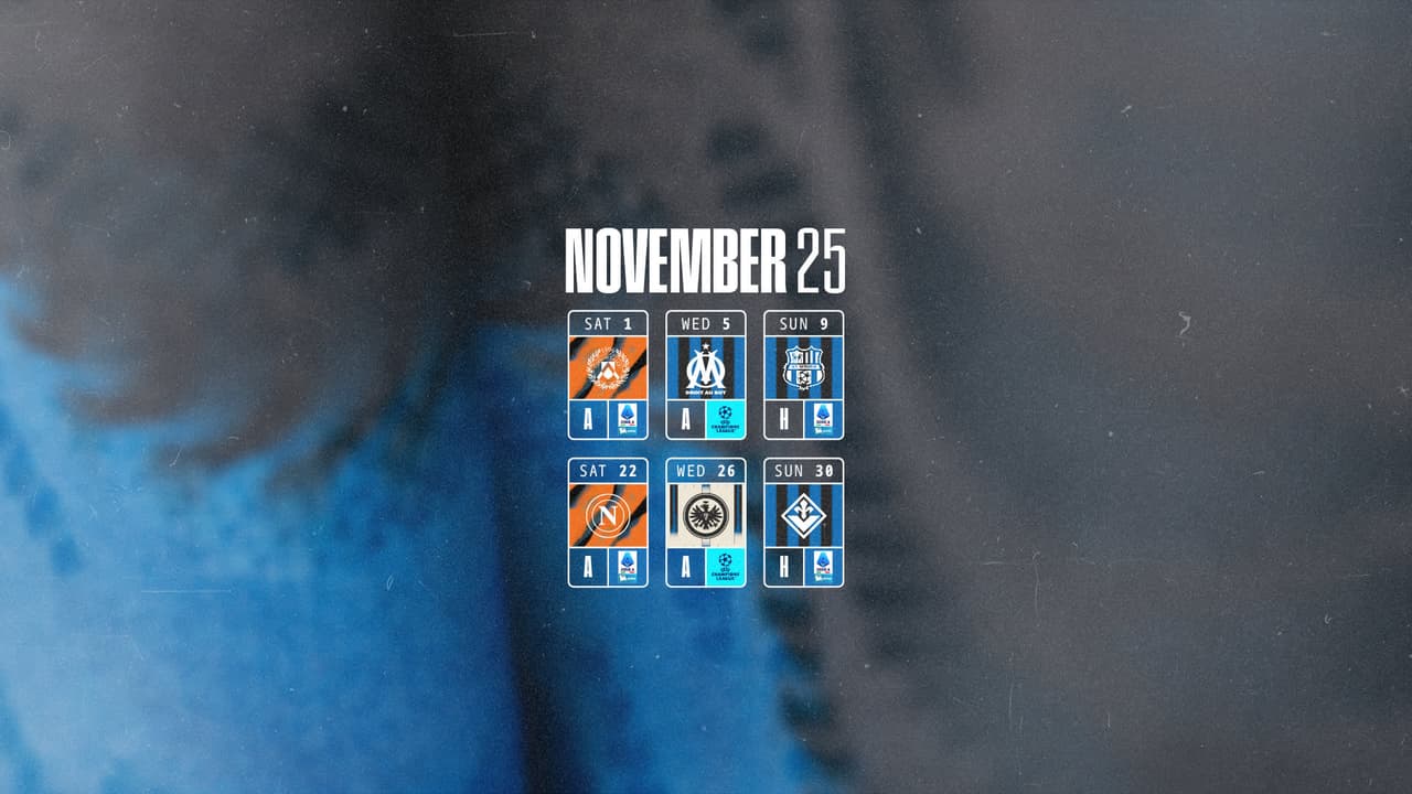 Our monthly schedule, November