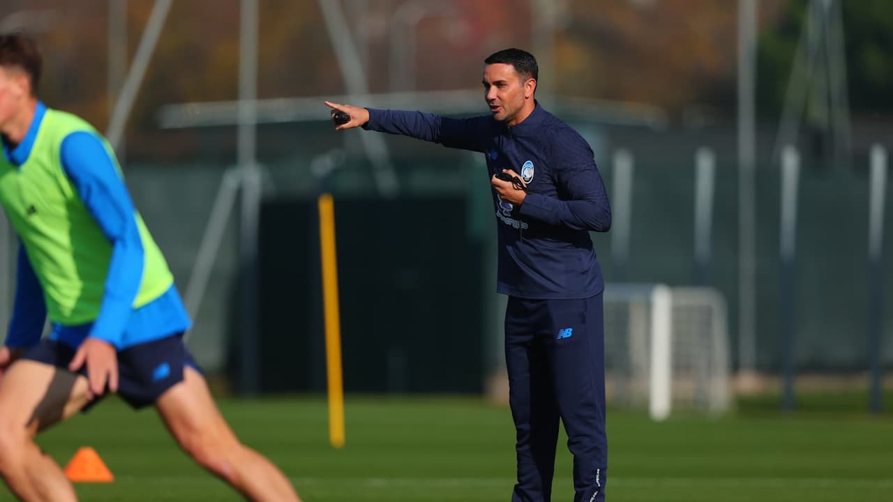Raffaele Palladino's first training session as Atalanta's coach
