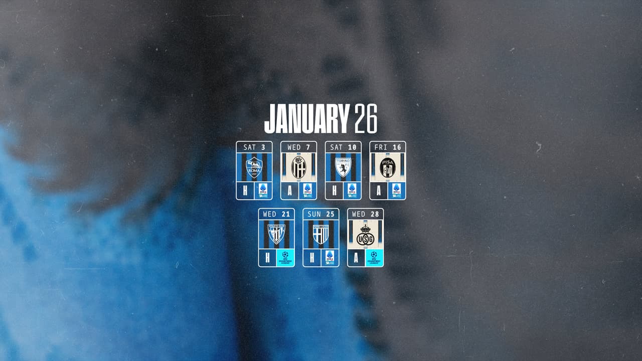 Our monthly schedule, January