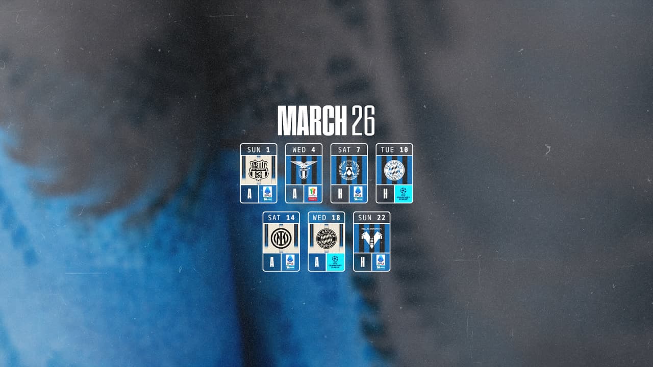 Our monthly schedule, March