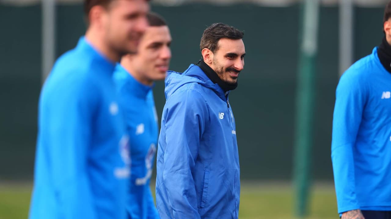 Morning training ahead of the UCL Round of 16