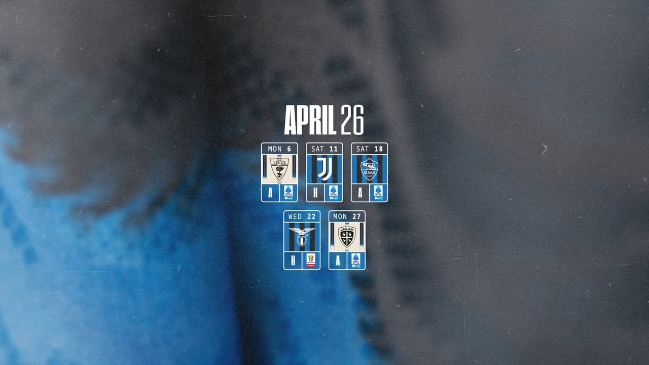 Our monthly schedule, April