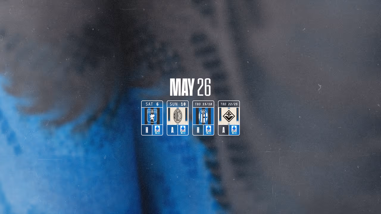 Our monthly schedule, May
