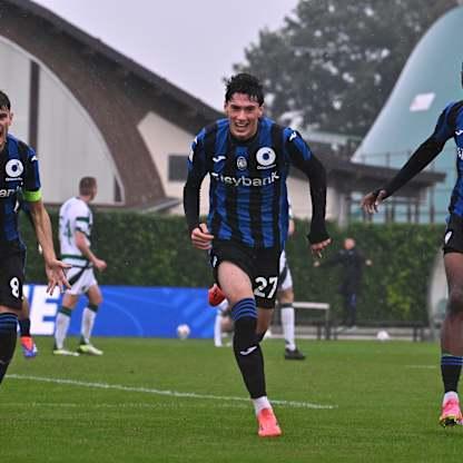 Bonsignori Goggi Lorenzo goal 2-1 esultanza - Youth League Atalanta vs Celtic 23-10-2024 044