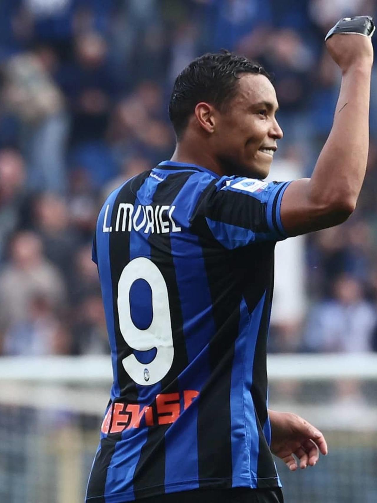 Muriel, scoring his 100th Serie A goal against Spezia