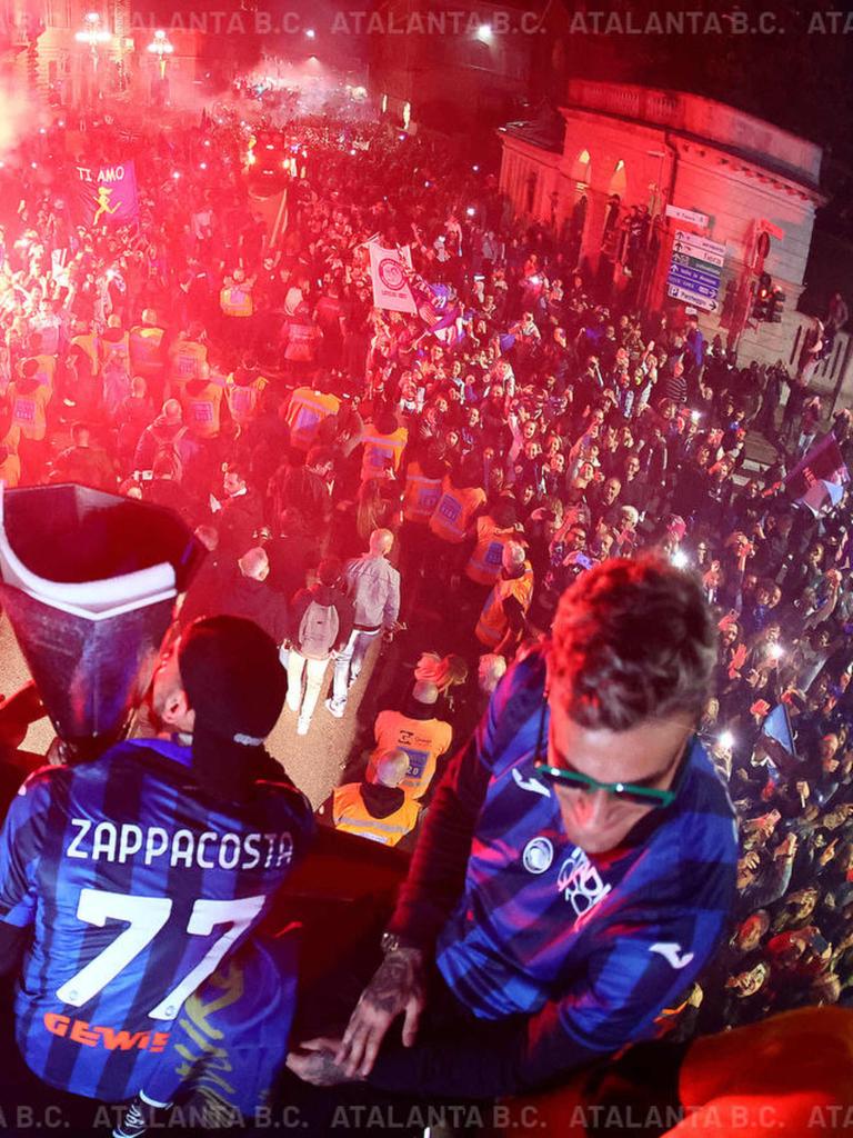 La festa nerazzurra a Bergamo