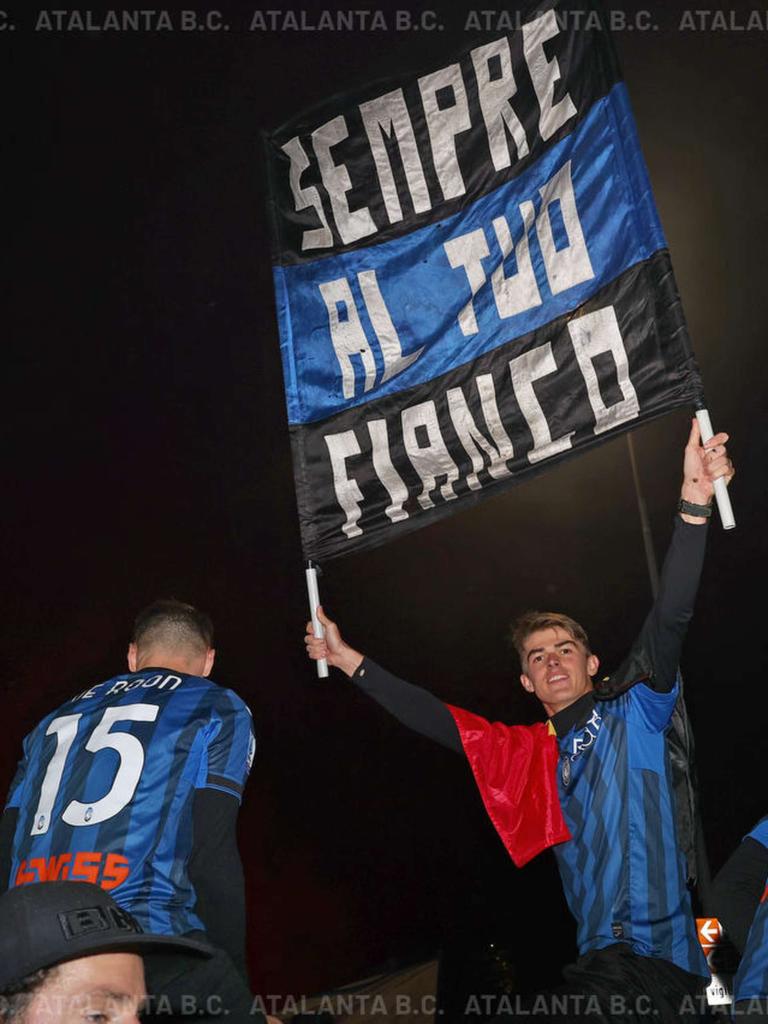 La festa nerazzurra a Bergamo