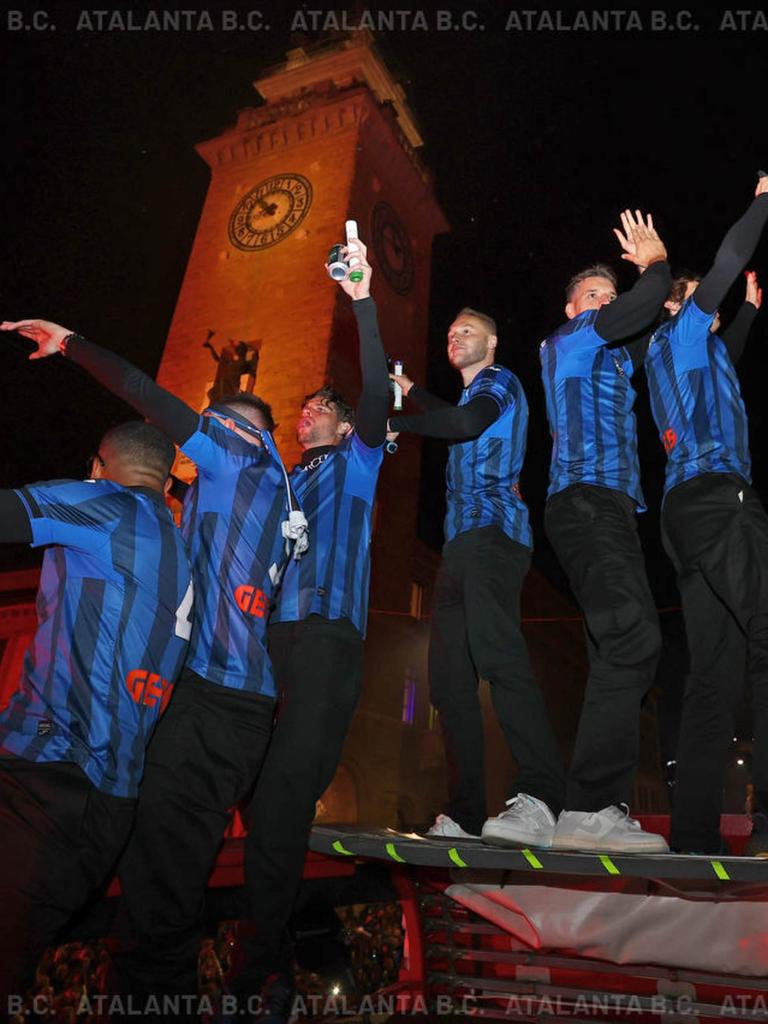 La festa nerazzurra a Bergamo