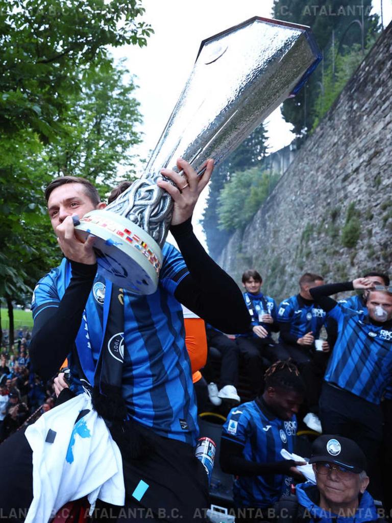 La festa nerazzurra a Bergamo
