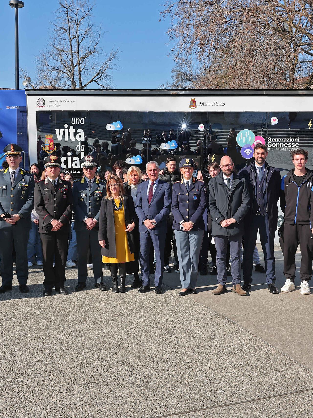 Atalanta at the 12th edition of the 'Una vita da social' initiative organised by the Polizia di Stato