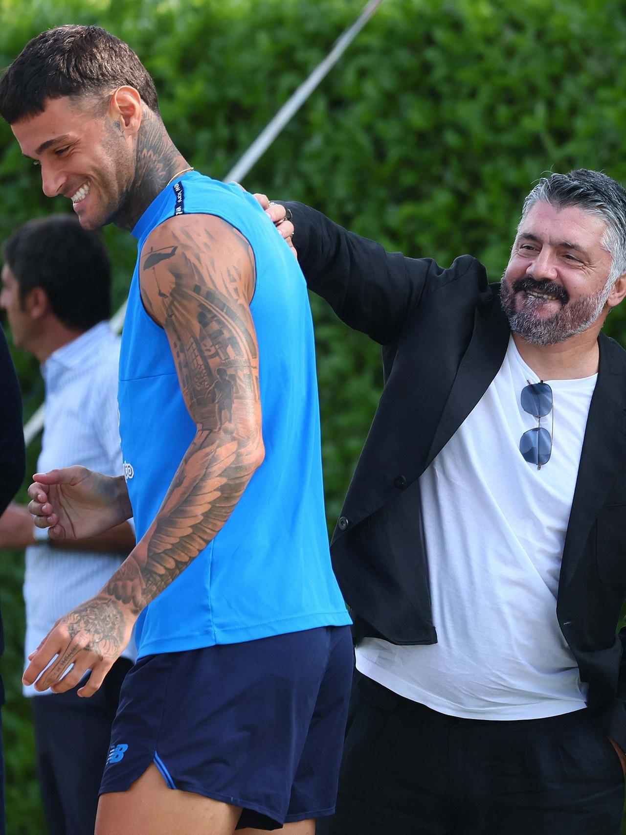 Italy Manager Gattuso and the Azzurri visiting the Centro Bortolotti