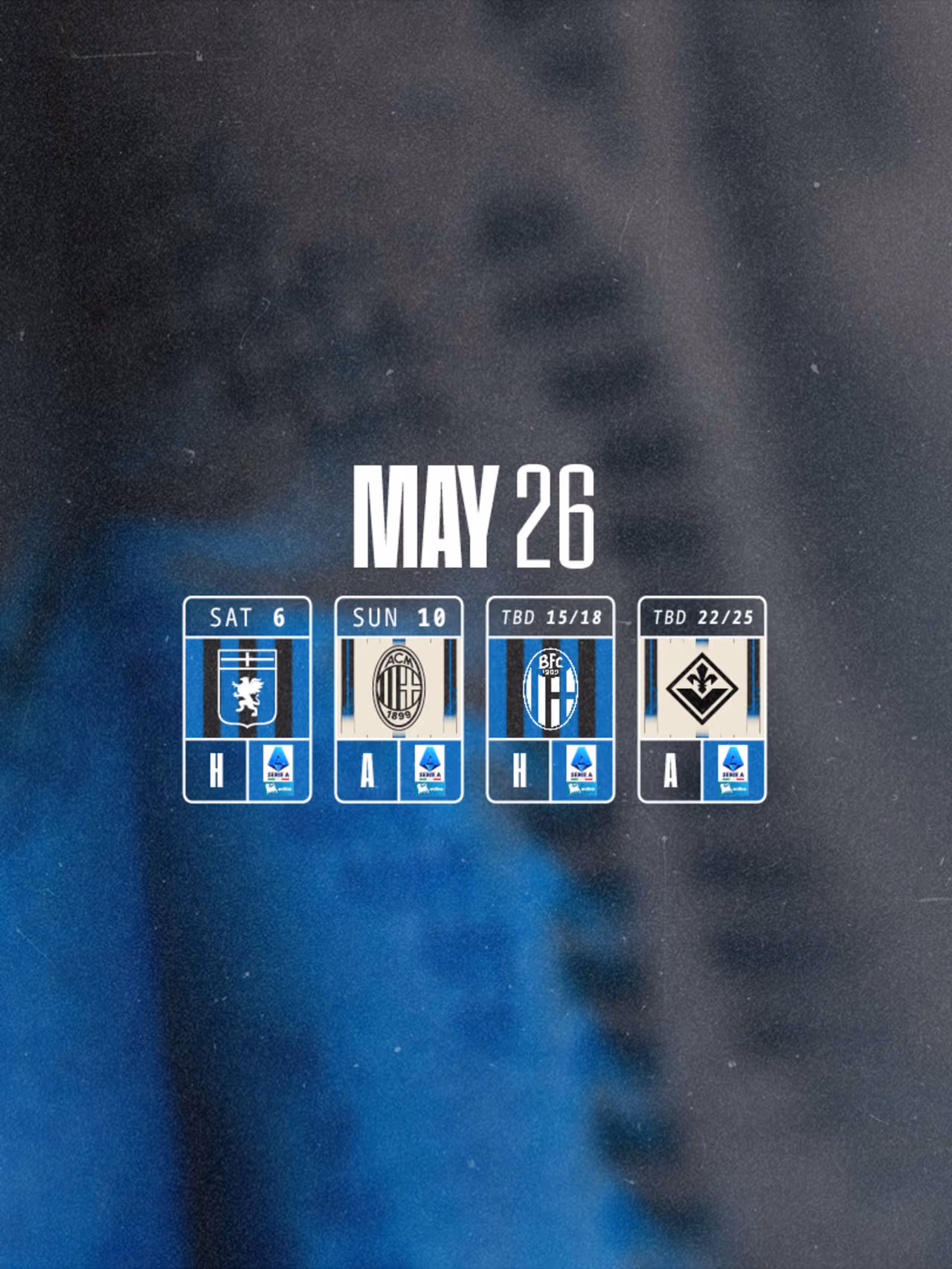 Our monthly schedule, May
