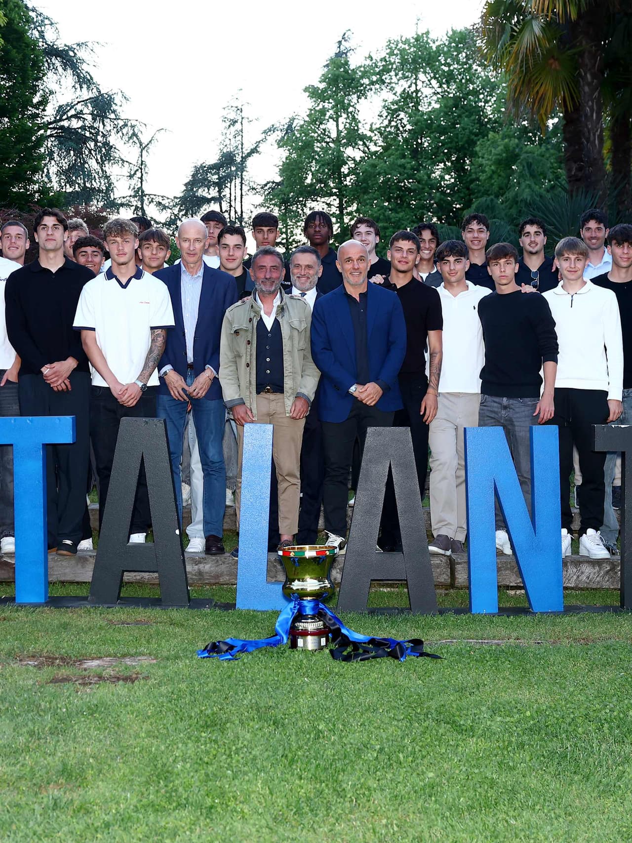 The celebrations for the Coppa Italia Primavera triumph
