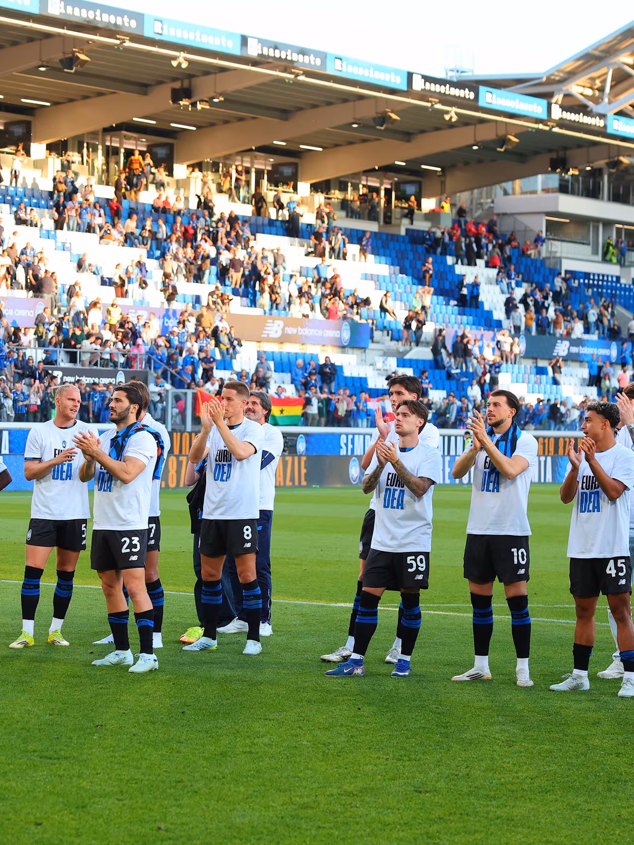 Atalanta-Bologna, the team’s post-match salute to the fans