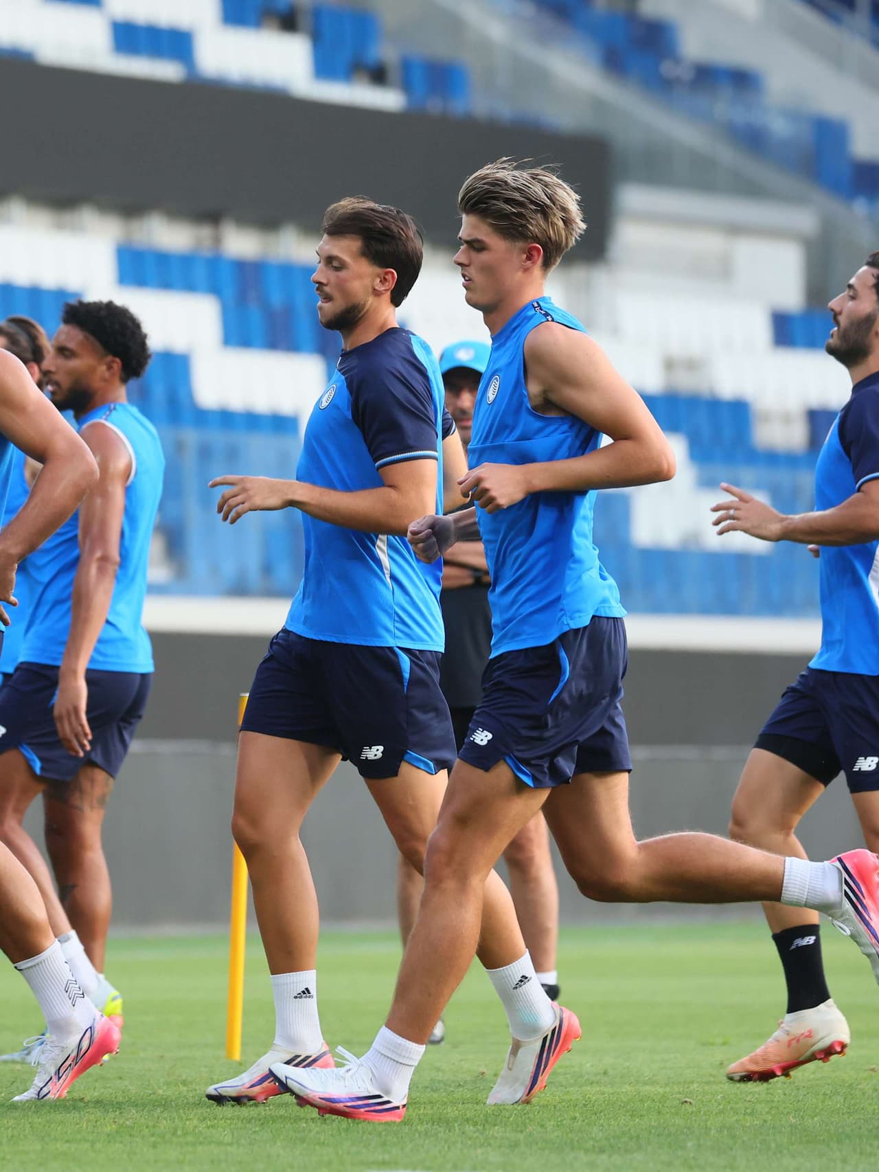 The training session at the New Balance Arena