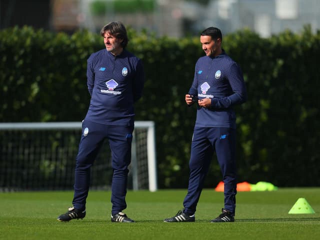 Coach Palladino's first training session at the Centro Bortolotti