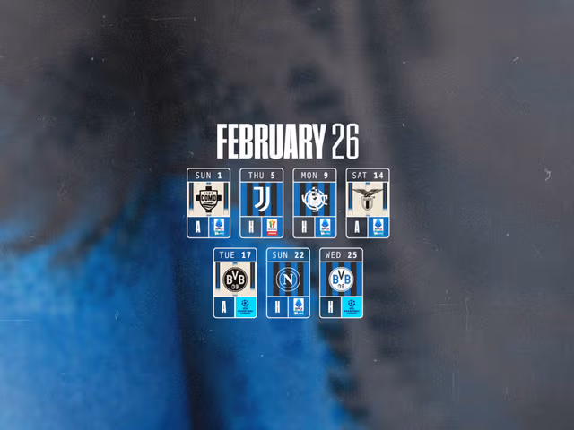 Our monthly schedule, February