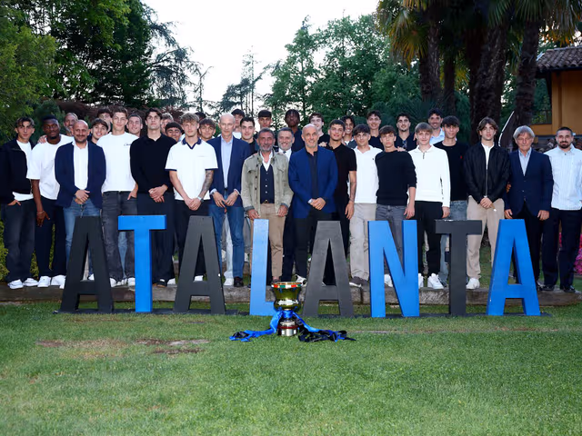 The celebrations for the Coppa Italia Primavera triumph
