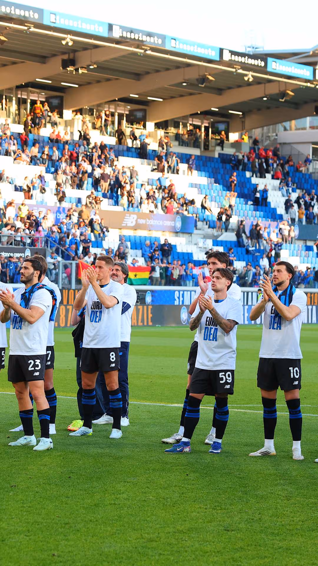 Atalanta-Bologna, the team’s post-match salute to the fans