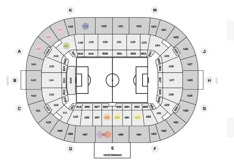 mappa settori stadio Ajax 2